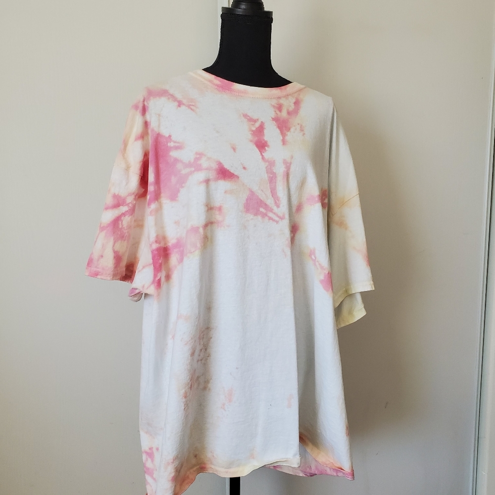 Handmade tie dye tee shirt 3x plus size